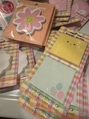 Hoppy Notes Spring Sticky Note Set - Yellow & Pink